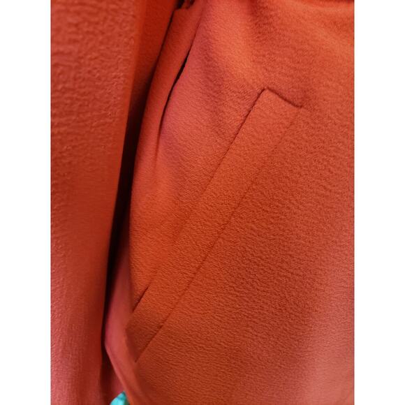 7th Avenue 2 Piece Suit Womens L/14 Red Pockets Slim Fit Notch Lapel Tie Waist - Picture 16 of 16